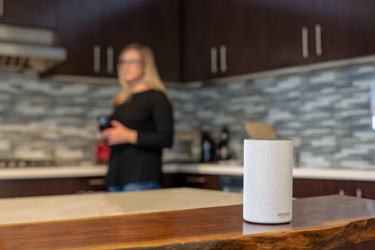 amazon echo on kitchen counter