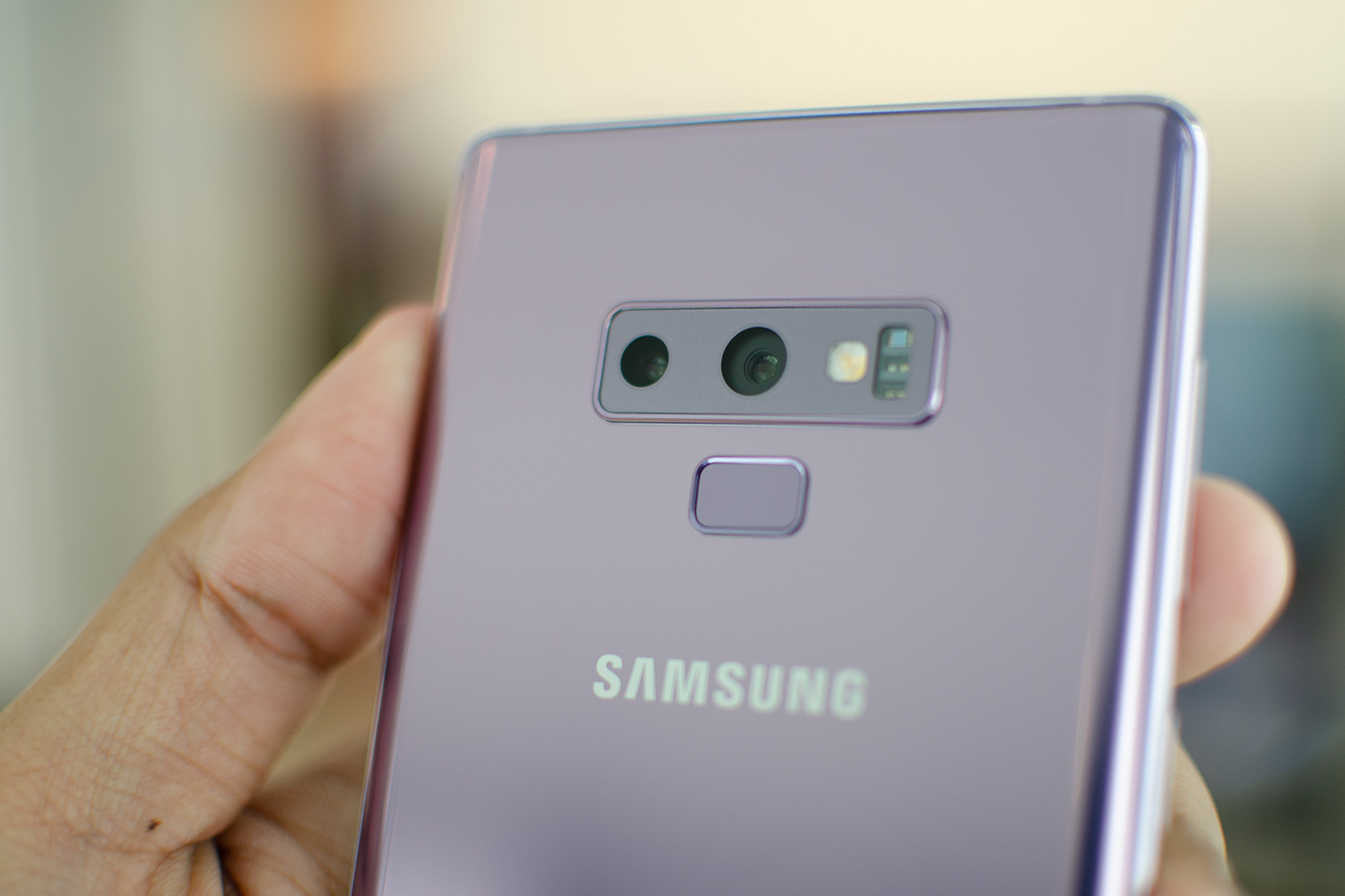 Galaxy Note 9 fingerprint sensor and lenses