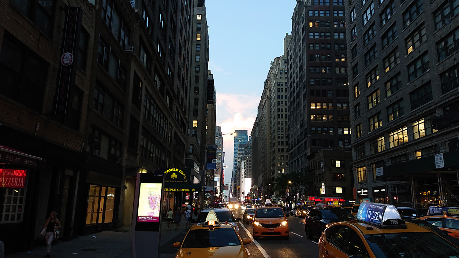 city street at night