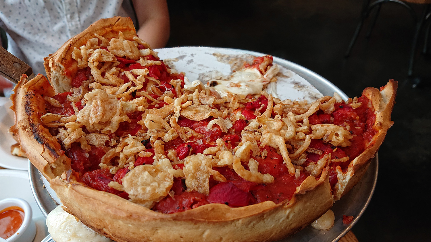 deep dish pizza