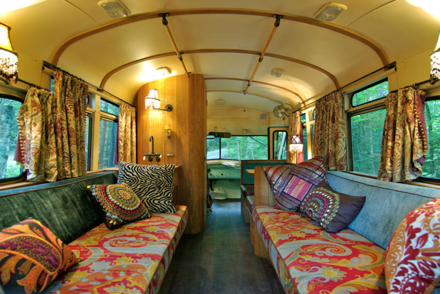 coolest bus to mobile home conversions vikingbusinside