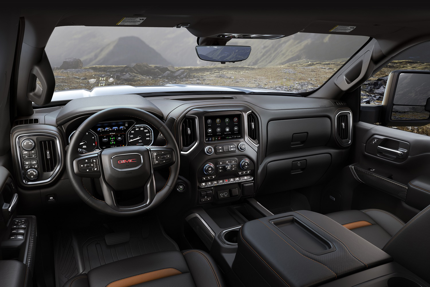 2020 gmc sierra hd boasts world class trailering tech at4 interior