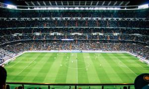 A soccer field.