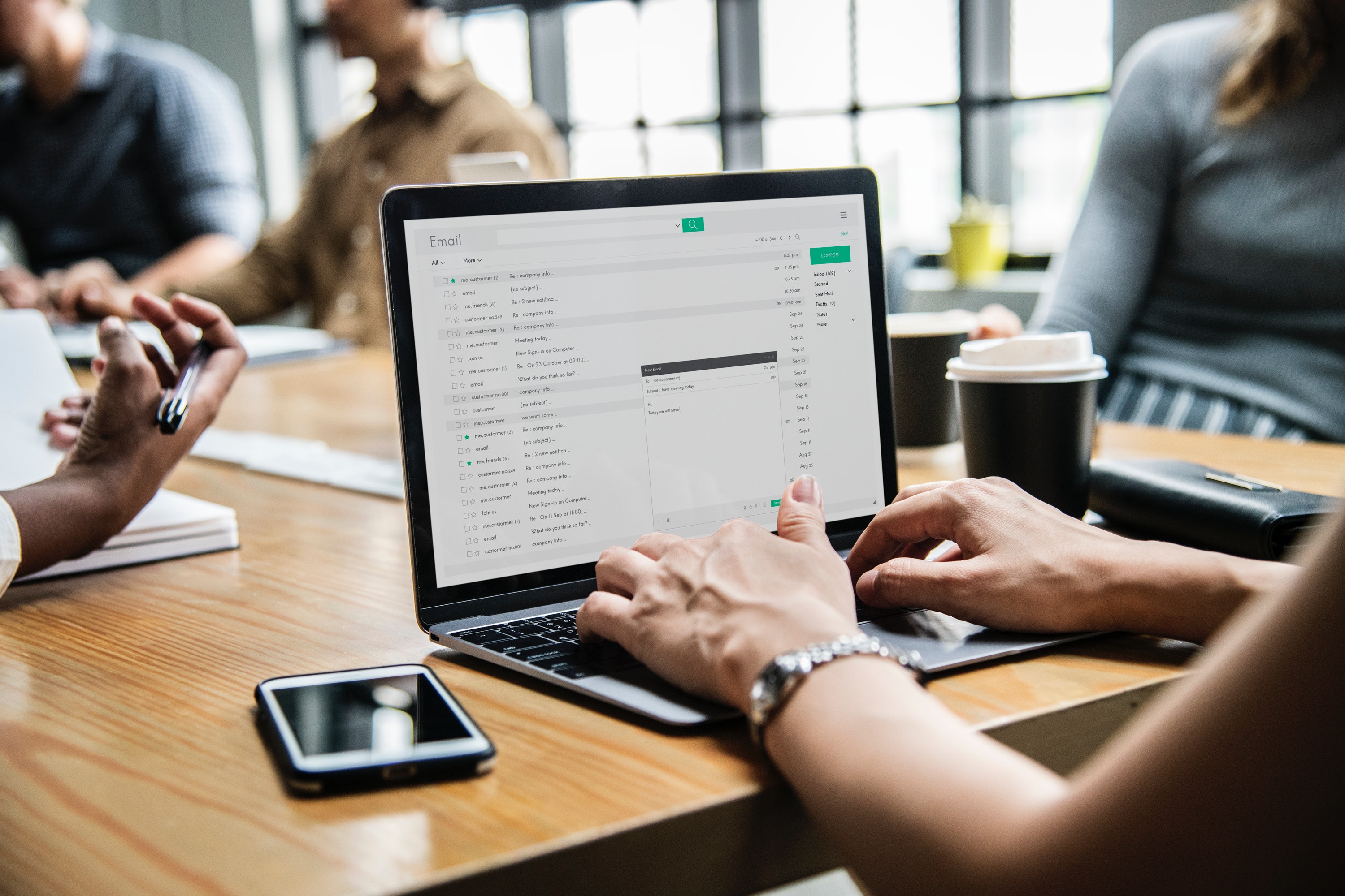 Stock Photo Person Using Email