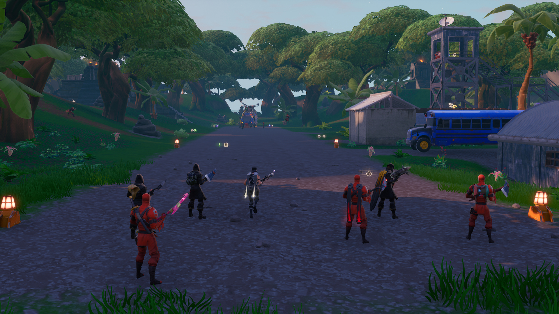 players on new spawn island in Fortnite Season 8