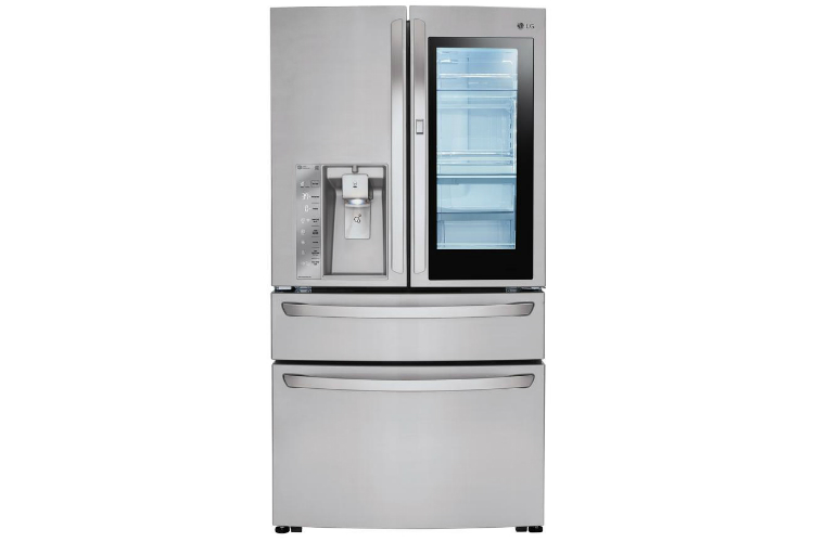 home depot chops samsung and lg french door fridge prices electronics 23 cu ft 4 smart refrigerator with instaview in stainle