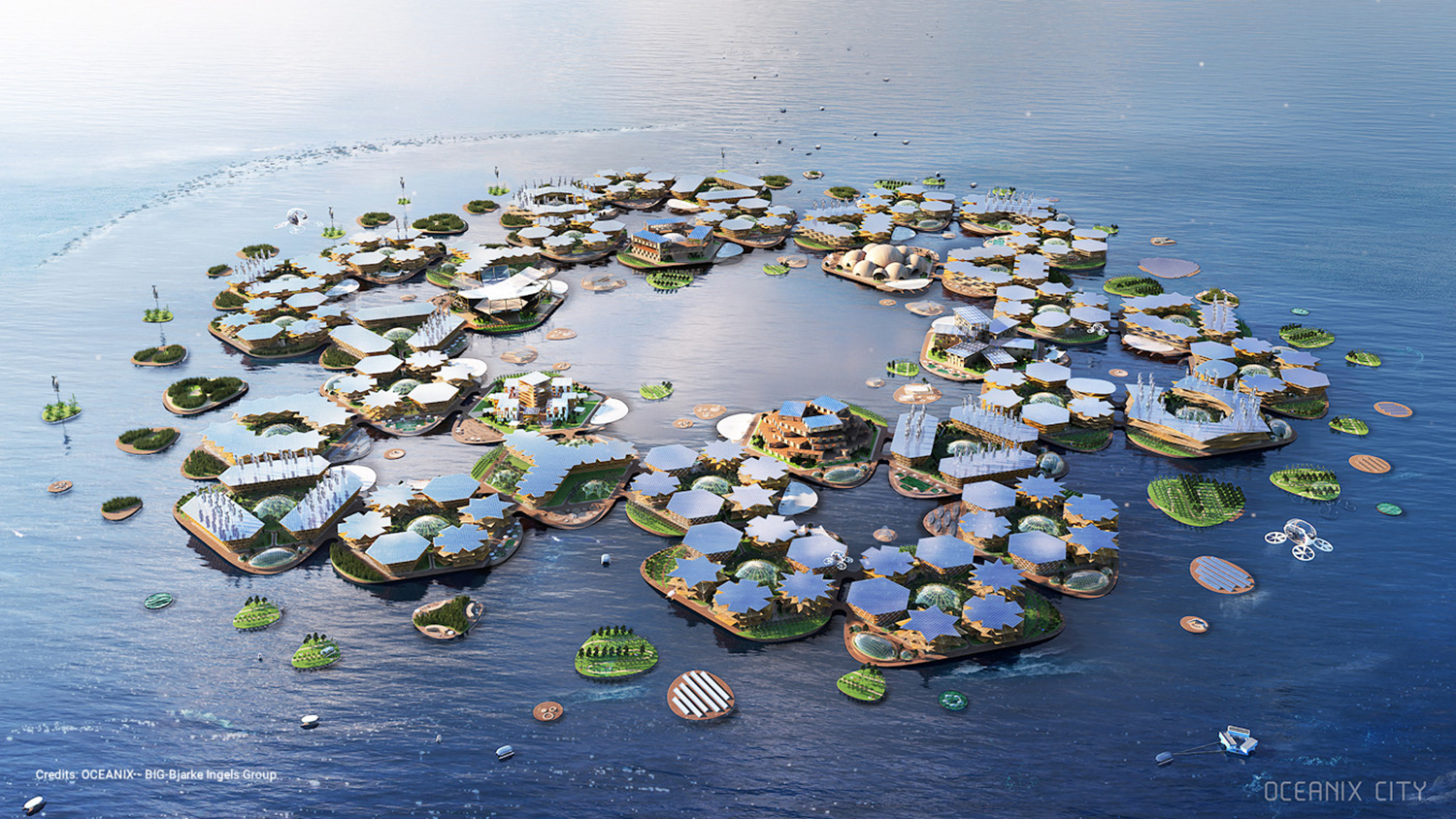 this floating city concept could withstand a category 5 hurricane oceanix 1