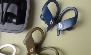 Various colors of the Beats Powerbeats Pro wireless earbuds.