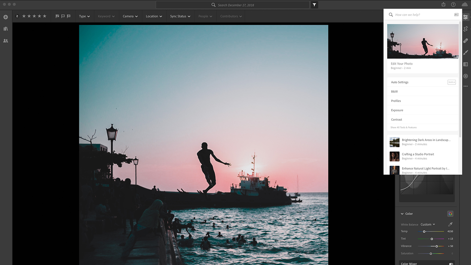 lightroom texture slider may 2019 update contextual help  menu