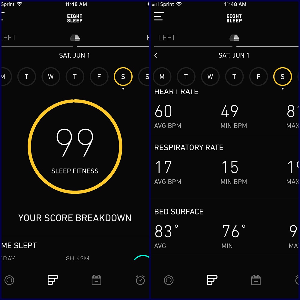 eight sleep pod review app 3