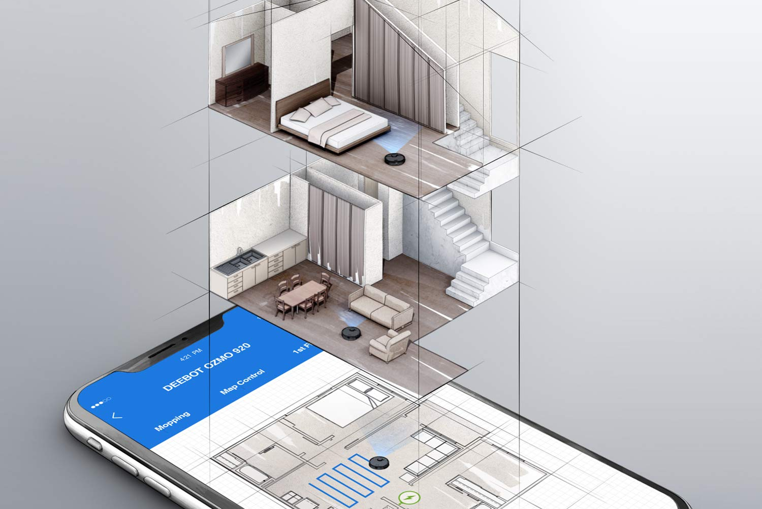 upgraded ecovacs deebot ozmo models vacuum and mop with multi floor mapping 920 06  1