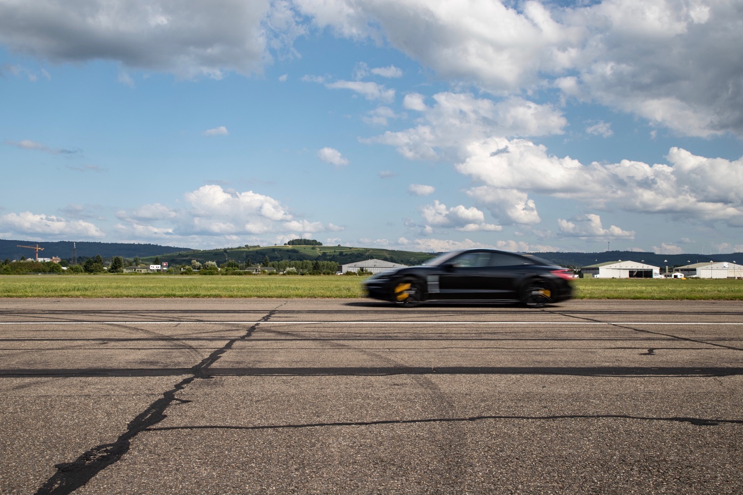 porsche taycan electric car prototype goes 0 124 mph 26 times in a row acceleration testing