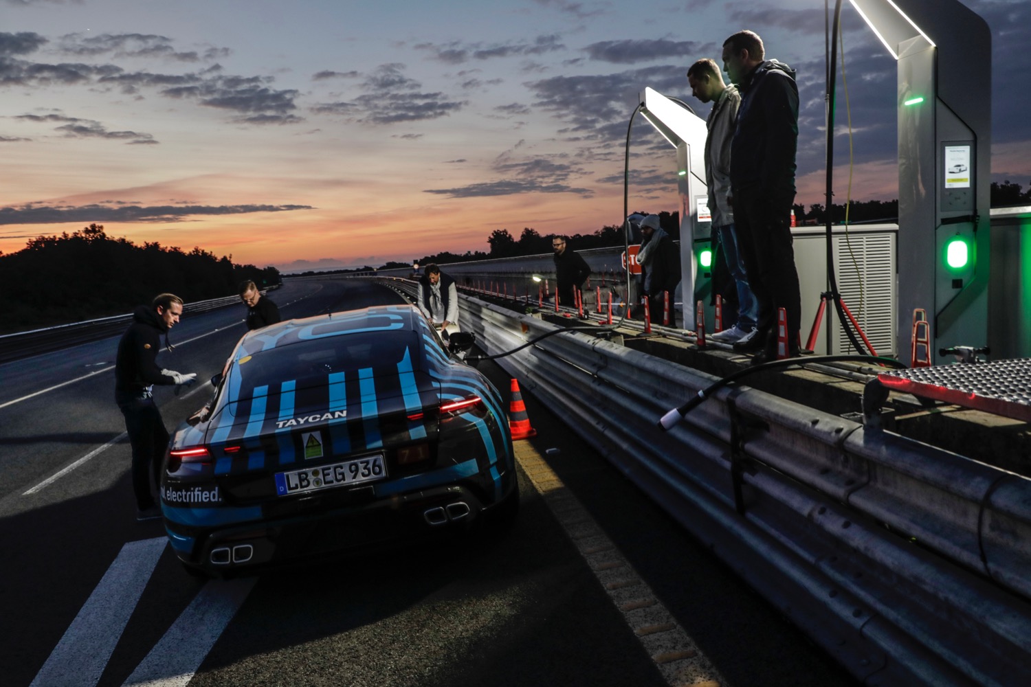 porsche taycan electric car prototype driven 2128 miles in 24 hours hour endurance test