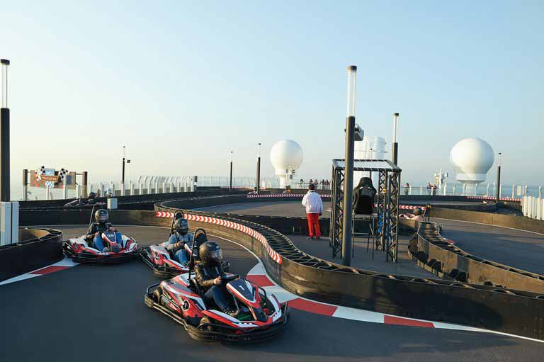 norwegian cruise line builds go kart track on top of ship 3 jpeg