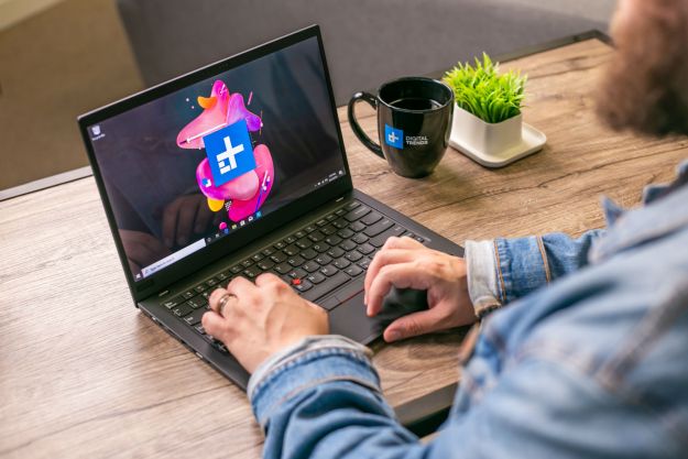 A man using the ThinkPad Carbon X1.