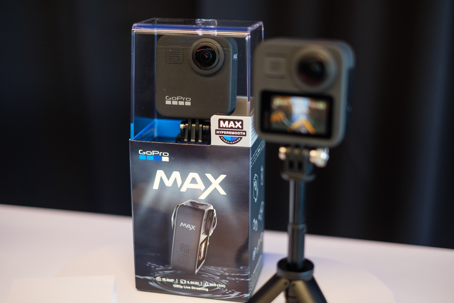 GoPro Max retail box on table