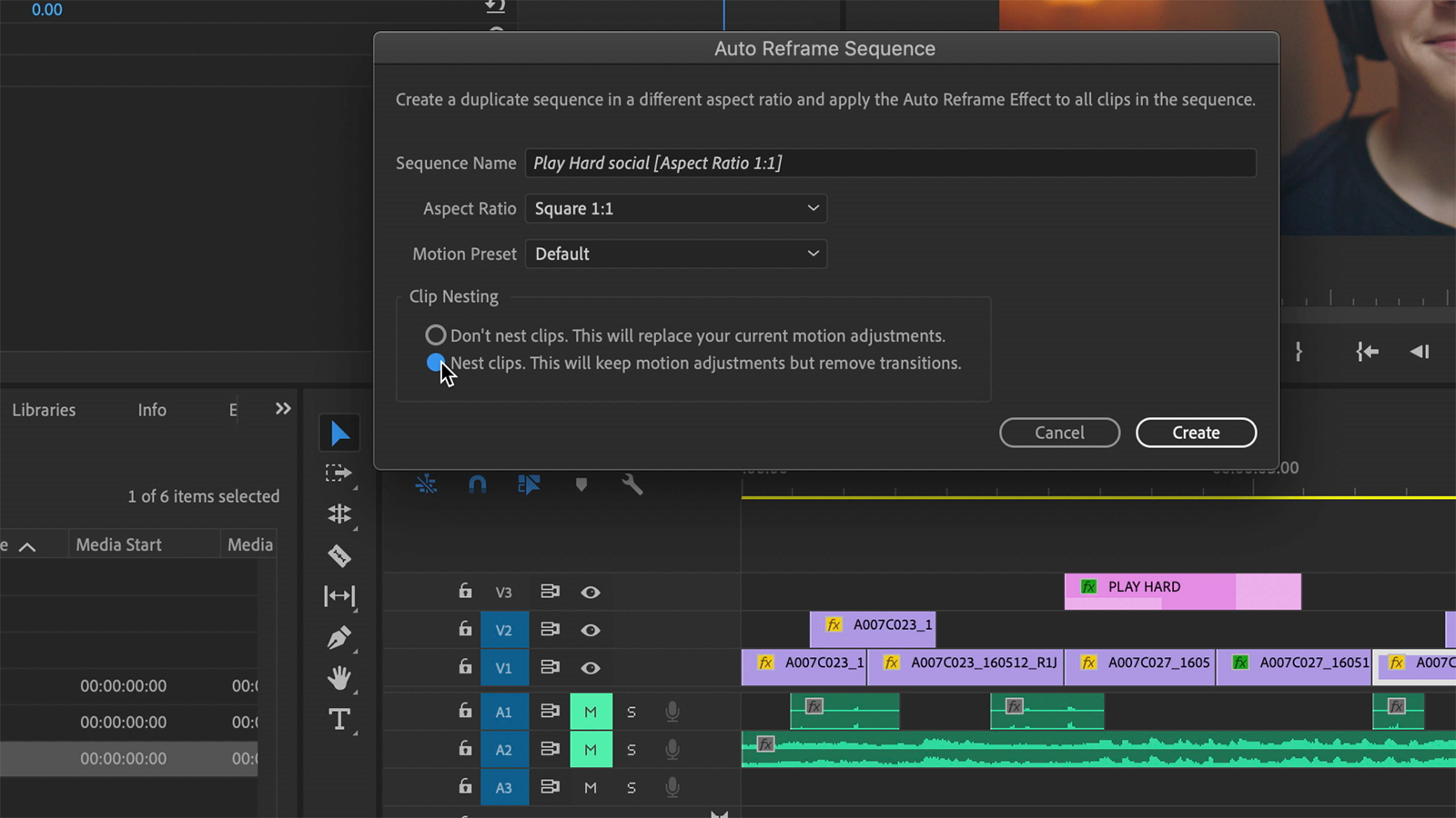 adobe premiere pro auto reframe max 2019 pr autoreframe nesting dialog copy