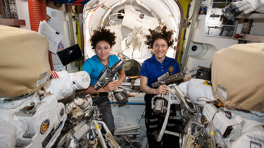 NASA astronauts Jessica Meir and Christina Koch