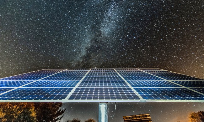 Solar panel at night 1