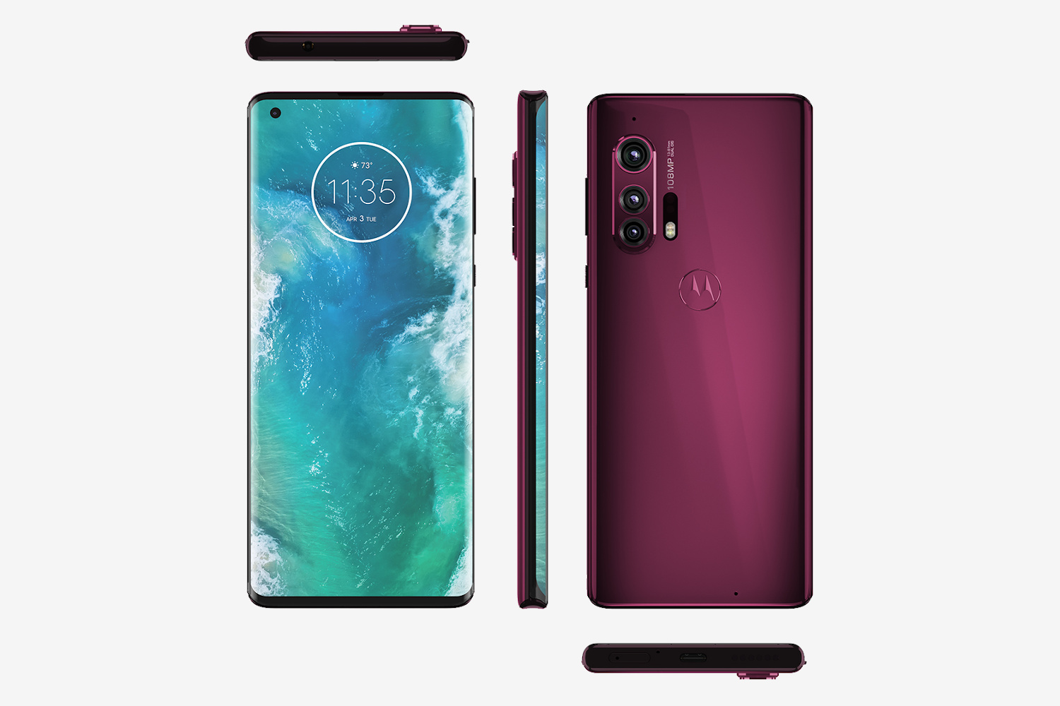 motorola edge plus renders leaked march 2020 red 1