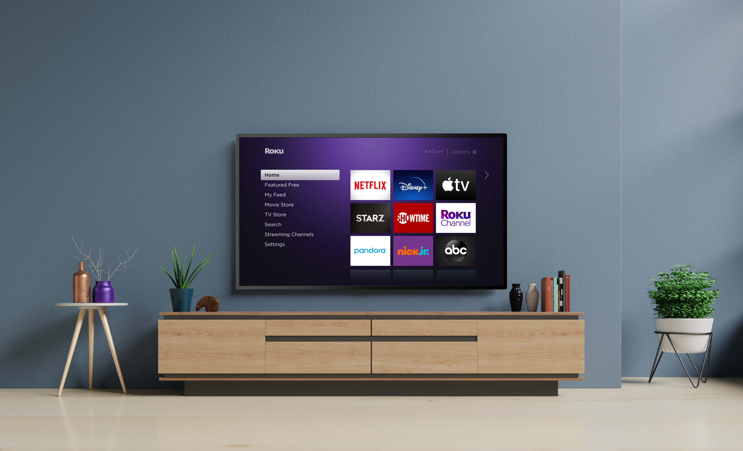 Roku home screen