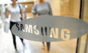 Samsung logo outside a store