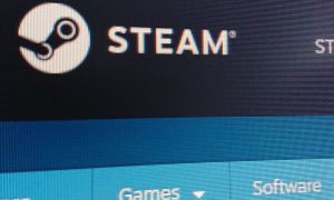 Steam logo on a PC.