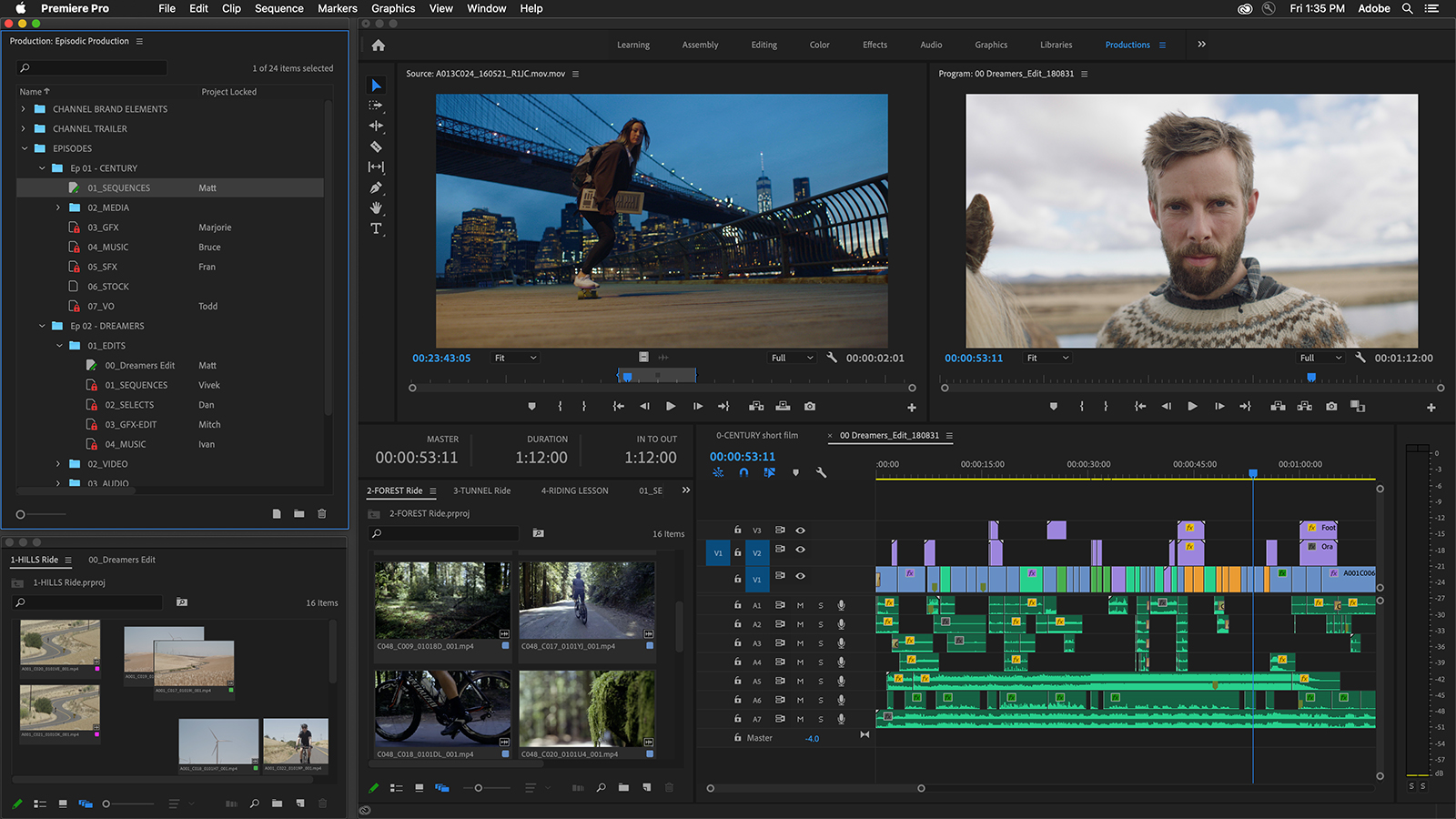 premiere pro productions premierepro