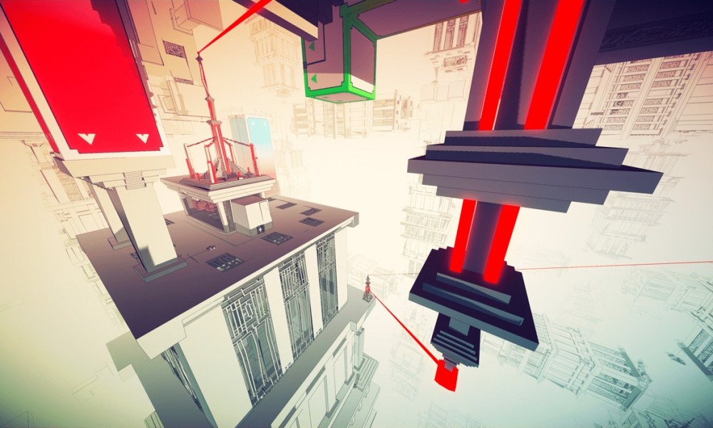 An upside-down level in manifold garden.,