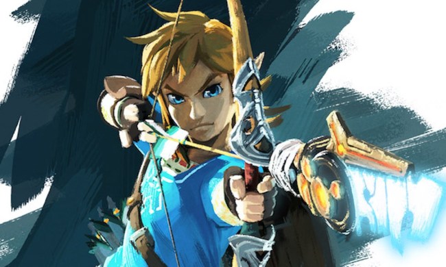 Link in promo art for The Legend of Zelda: Breath of the Wild.