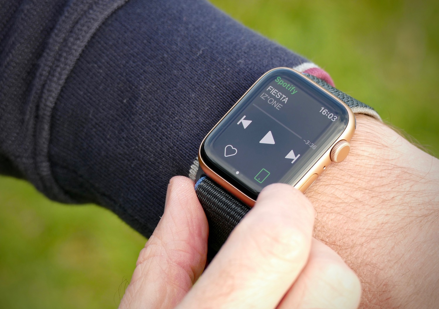 Spotify on Apple Watch.