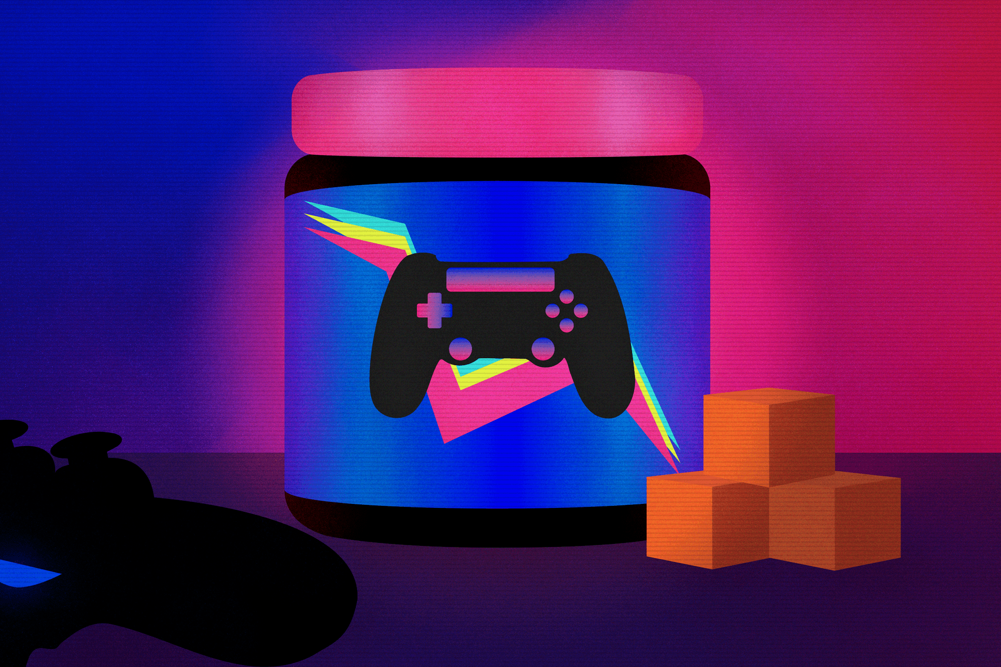 gamer supplements illustration