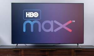 HBO Max Logo on a TV.