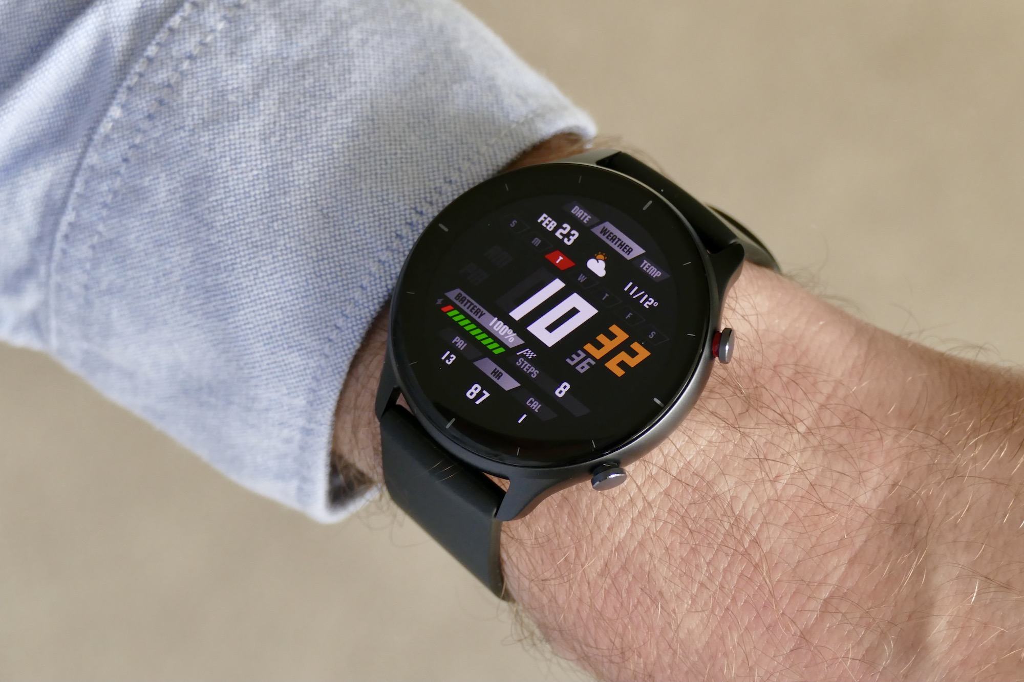 amazfit gtr 2e smartwatch review dashboard face