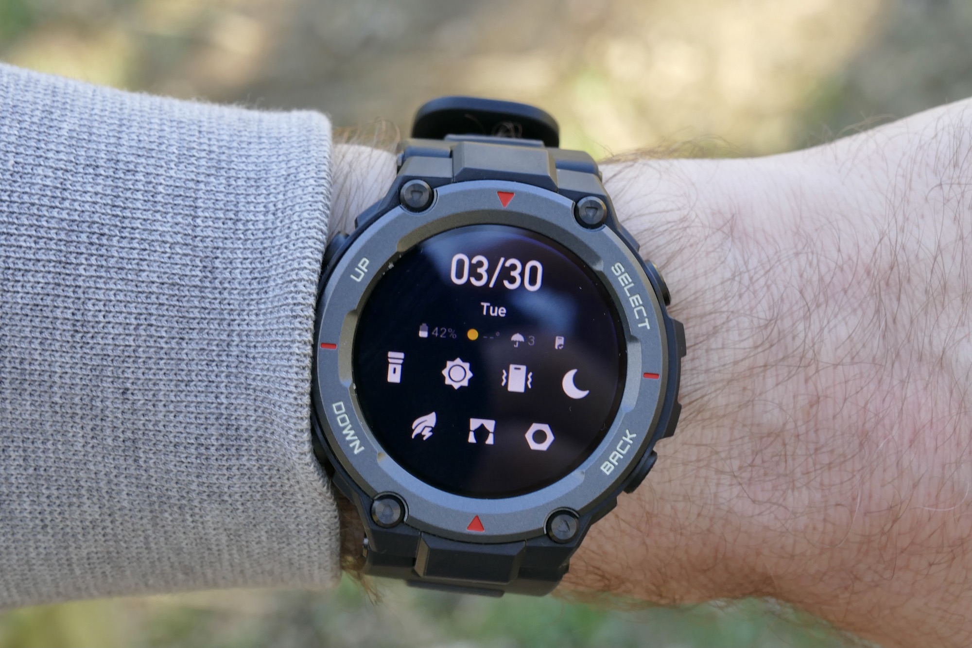 amazfit t rex pro review settings