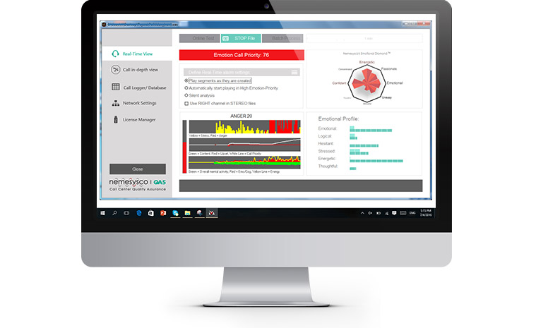 emotion sensing ai voice analysis nemesysco emotional profile postprocessing