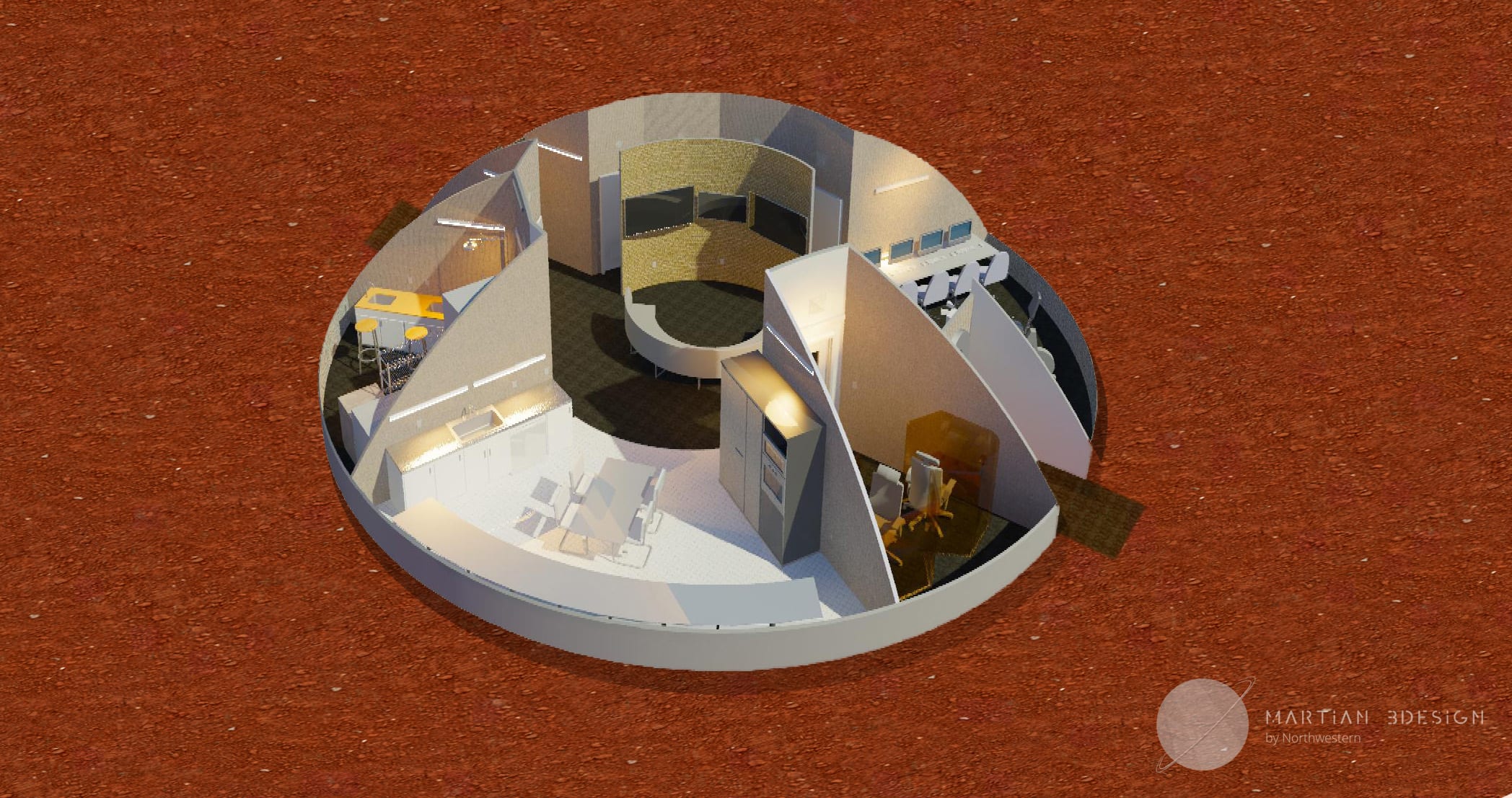 Martian Habitat Interior Overview