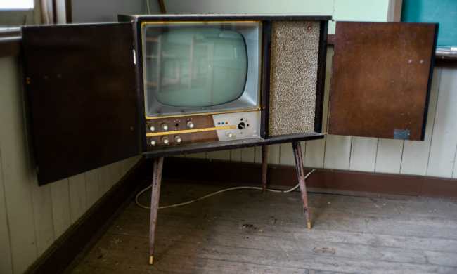 An old TV set.