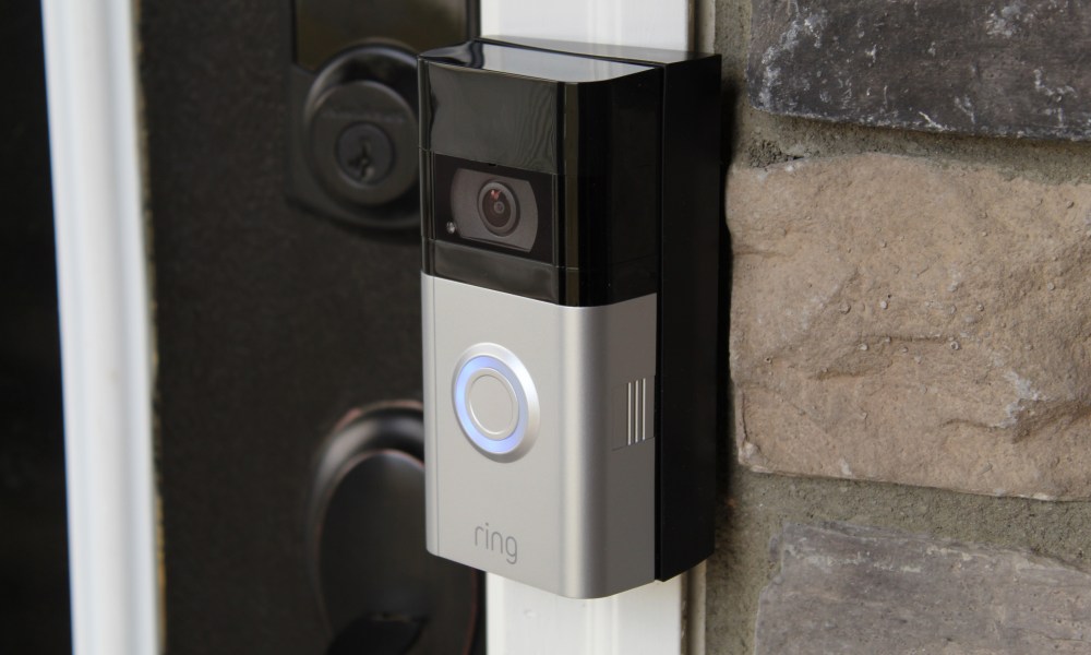 Ring Video Doorbell installed on a home.