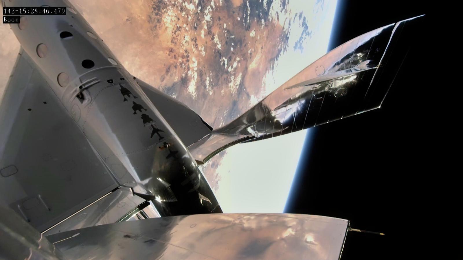 VSS Unity in space over New Mexico