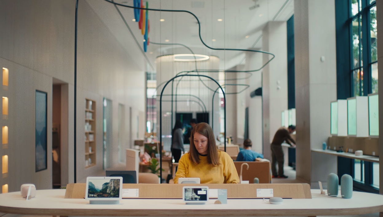 Interior of Google's new store in New York City.