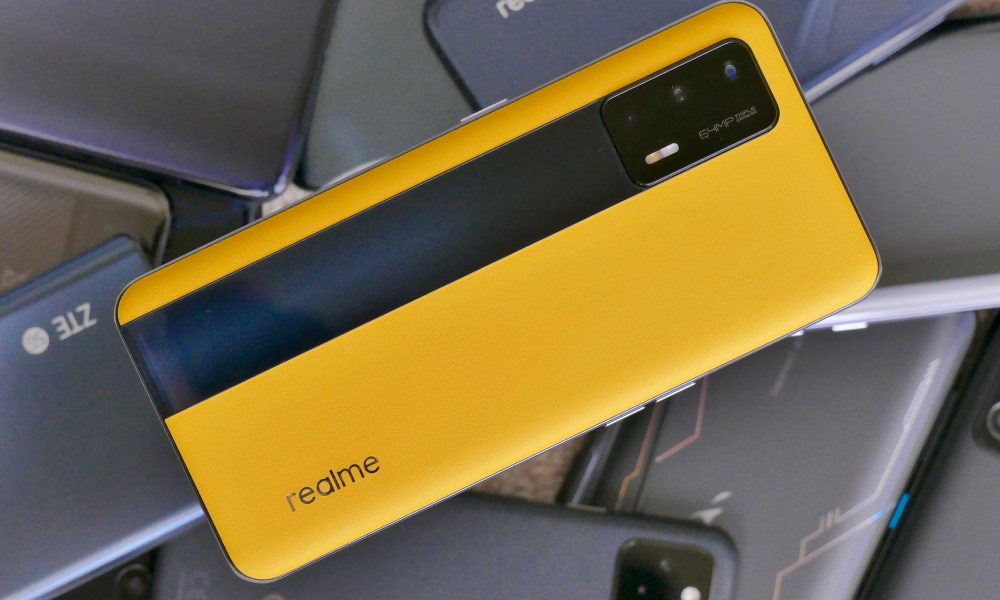 Realme GT yellow and black back cover