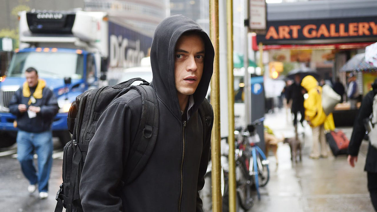 Rami Malek as Elliot Alderson in Mr. Robot.