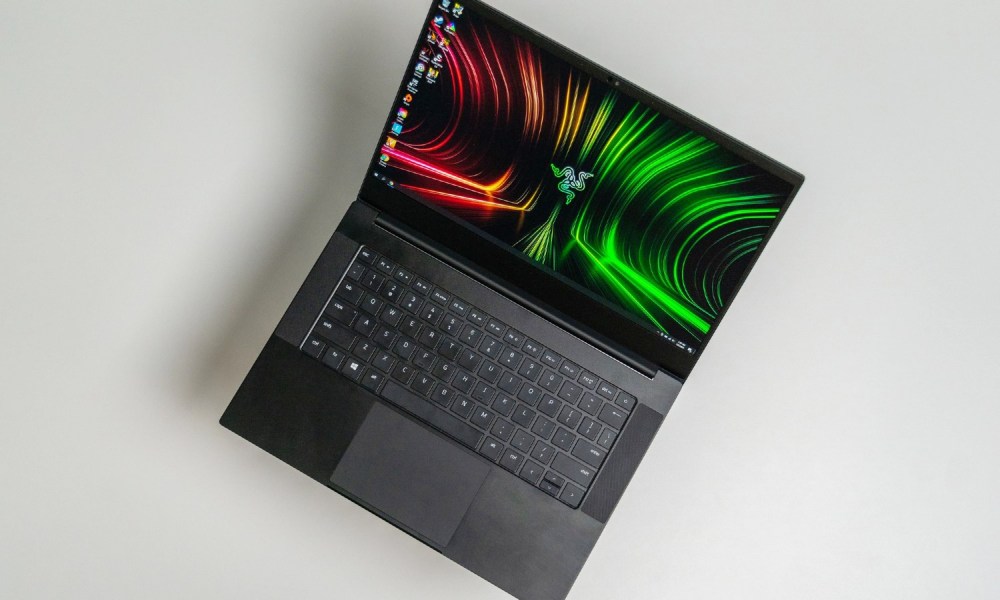 A top-down view of the Razer Blade 14.