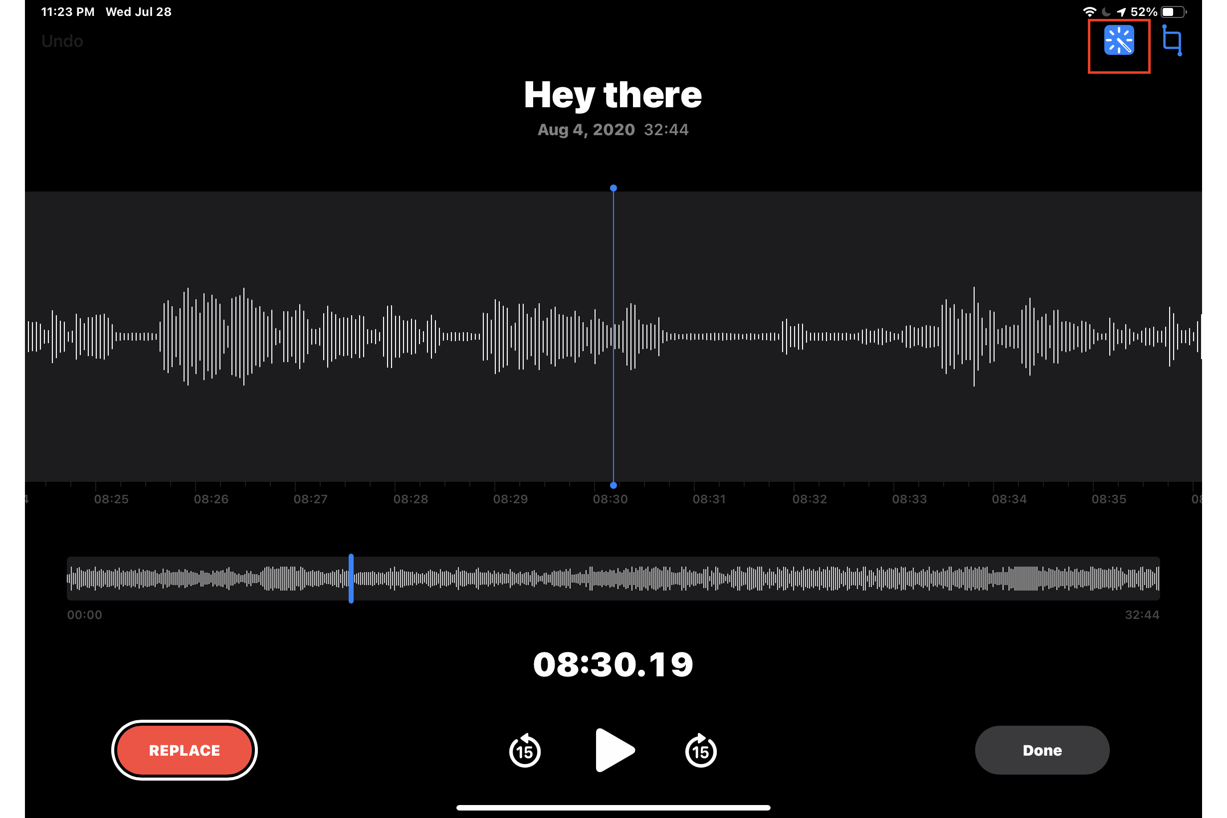 Updated iPadOS Voice Recorder.