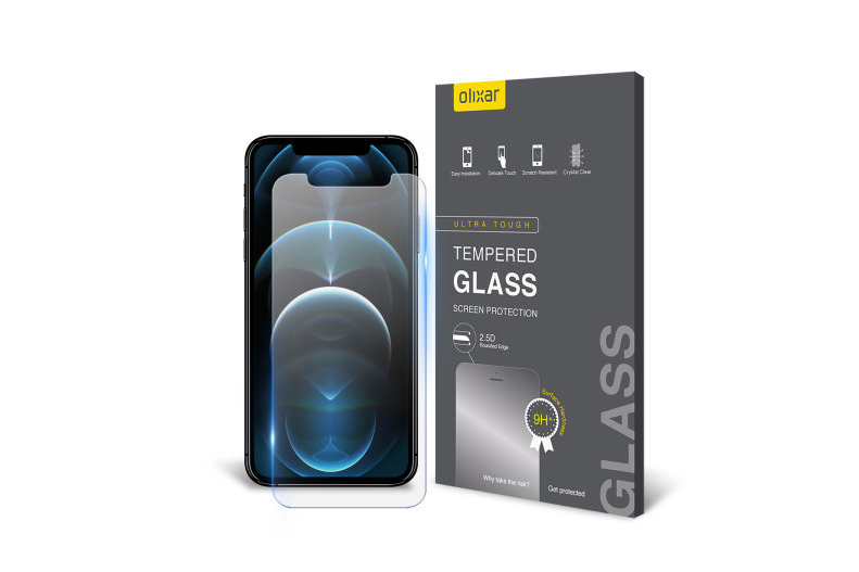 Olixar Screen Protector and Camera Protectors for iPhone 12 Pro Max.