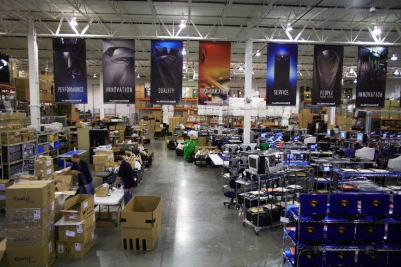 Alienware assembly warehouse.