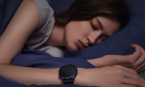 A person weraing the Amazfit GTR 3 Pro for sleep monitoring