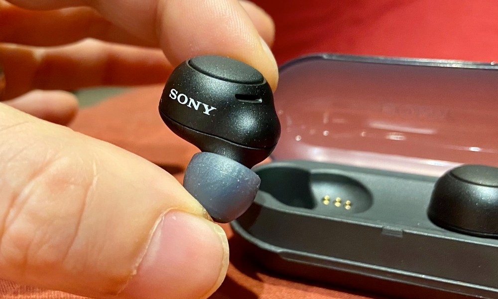 Sony WF-C500 true wireless earbuds.