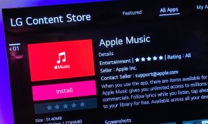 Apple Music app on LG TV.